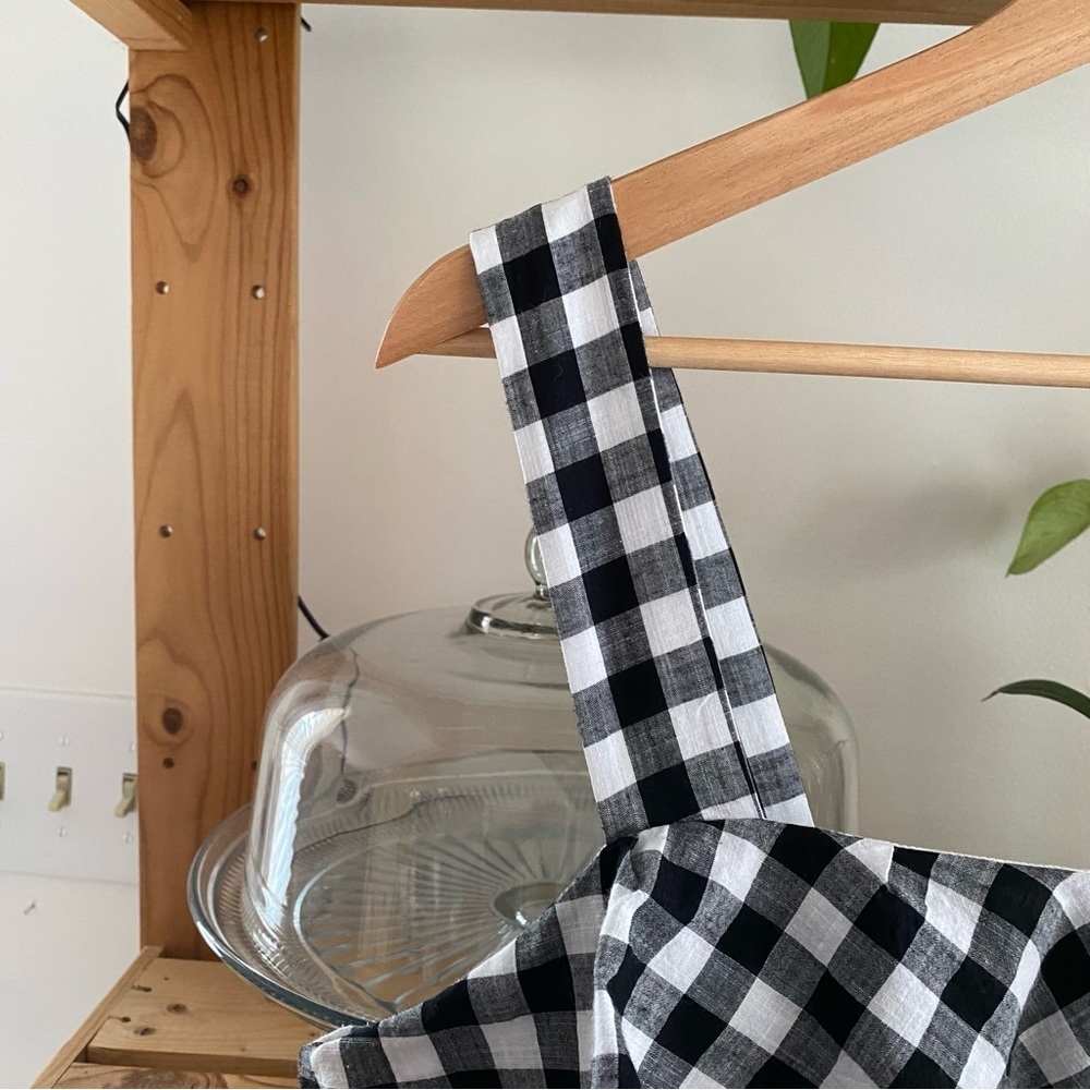 J. Crew Black White Gingham Plaid Ruffle Midi Dress 14 - Picture 8 of 16